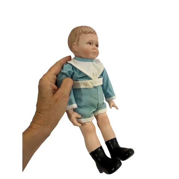 Garrard Vtg 1983 Sad Pouting Porcelain Baby Boy Doll Widdle Wain Signed Limited - Picture 13 of 17
